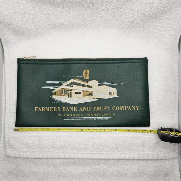 Deposit Bag Money Pouch Zipper Farmers Bank and Trust Company Hanover PA FDIC - Picture 1 of 5